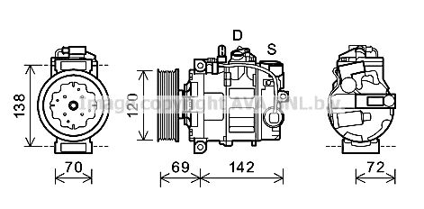 AVA QUALITY COOLING Компрессор, кондиционер VWK321